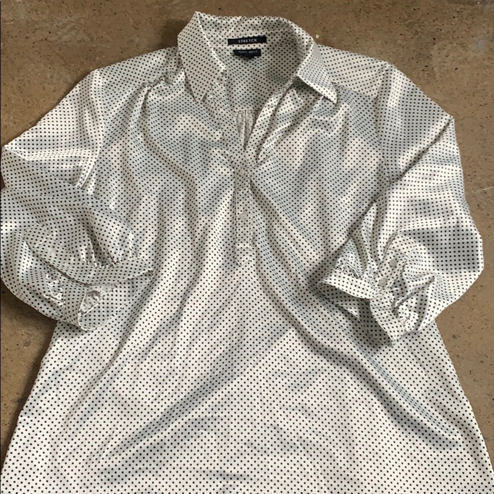 Polka Dot Silk Blouse